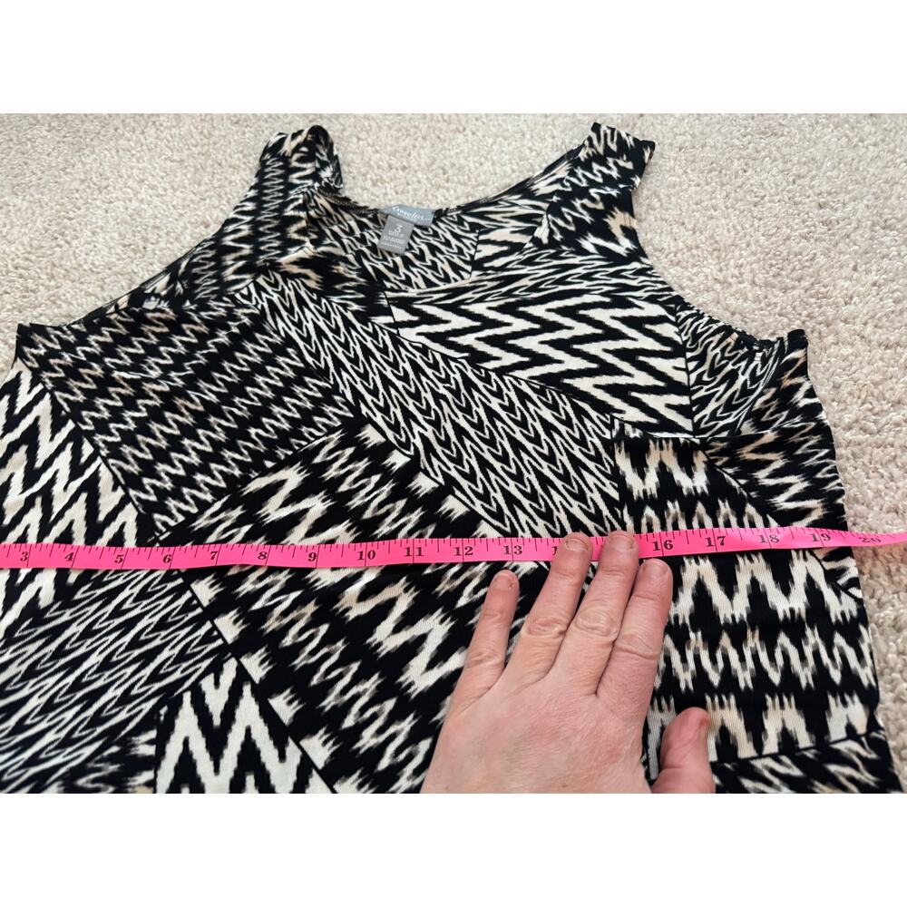 Travelers by Chico’s Zebra Print Stretch Top – Size 3 (XL) Black & White - Picture 6 of 6